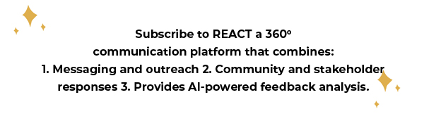 Subscribe to REACT a 360o
communication platform that combines: